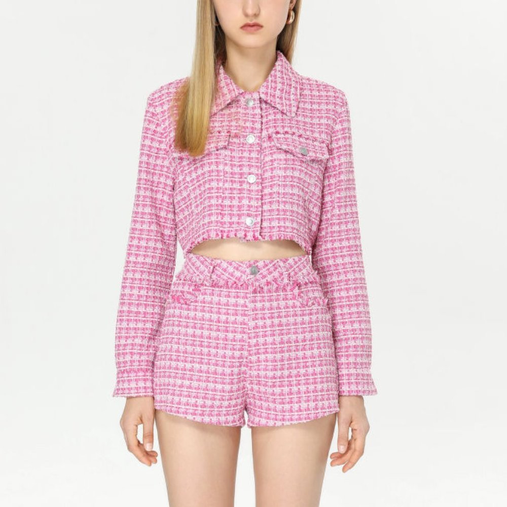 CIDER Lady In Pink Blazer Top Bottom Set